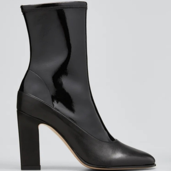 NEW WANDLER Lesly Patent and Matte-Leather Ankle Boots - Picture 1 of 8